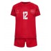 Danmark Kasper Dolberg #12 Hjemmedraktsett Barn VM 2022 Kortermet (+ korte bukser)